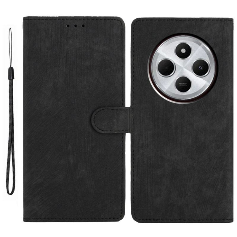 Housse Xiaomi Redmi 14C / Poco C75 Effet Daim à Lanière