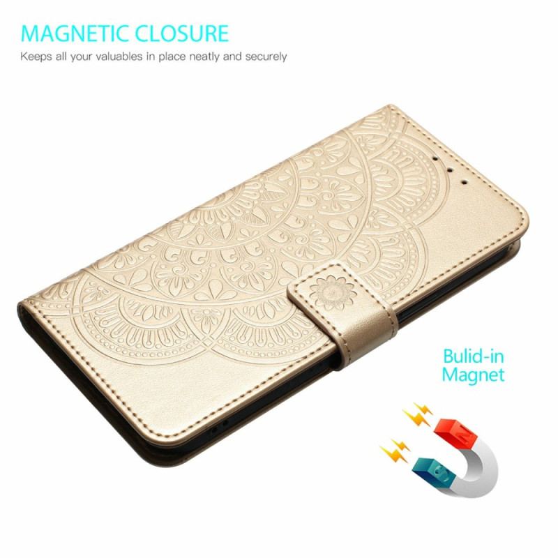 Housse Xiaomi Redmi 14C / Poco C75 Empreinte Mandala à Lanière