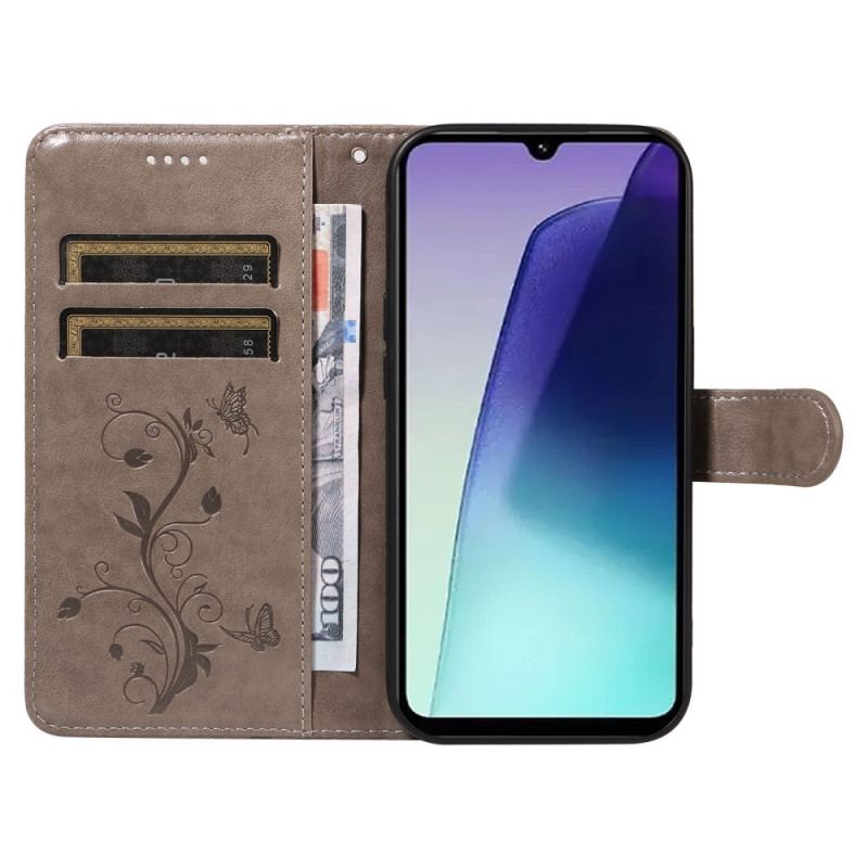 Housse Xiaomi Redmi 14C / Poco C75 Motif Floral à Lanière