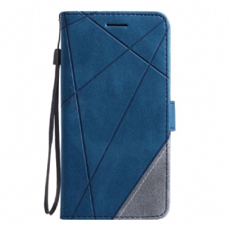 Housse Xiaomi Redmi 14C / Poco C75 Motif Géométrique avec Lanière