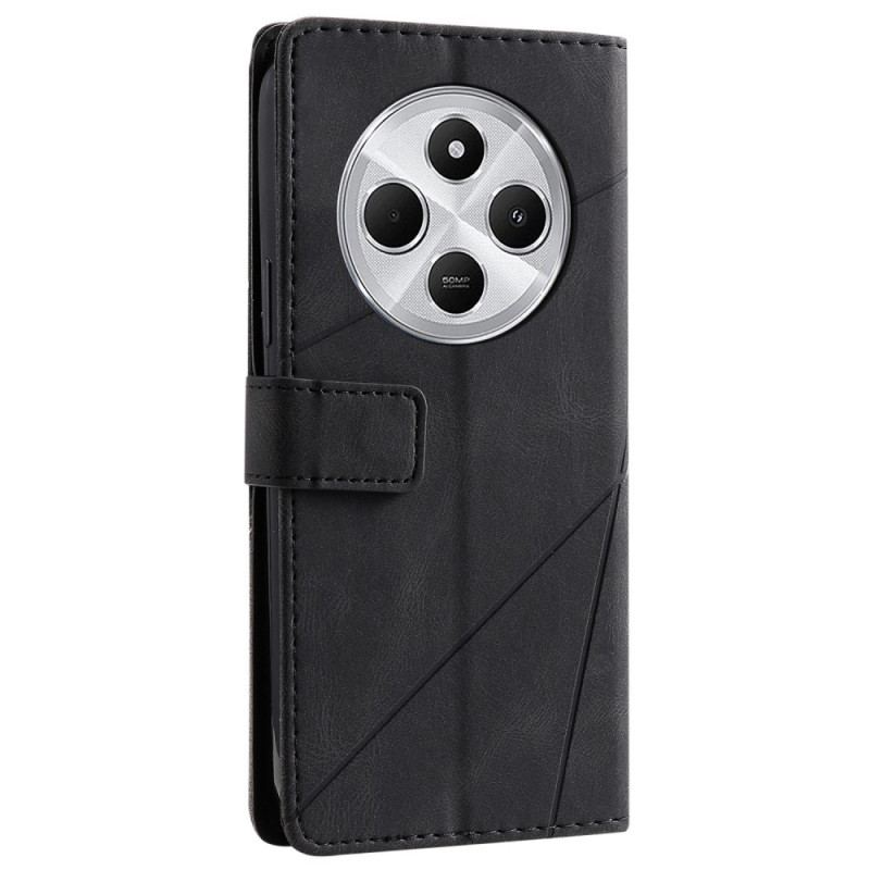 Housse Xiaomi Redmi 14C / Poco C75 Motif Géométrique avec Lanière