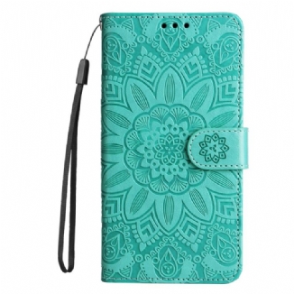 Housse Xiaomi Redmi 14C / Poco C75 Motif Tournesol à Lanière