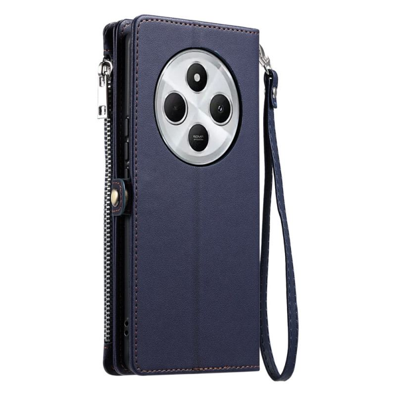 Housse Xiaomi Redmi 14C / Poco C75 Porte-Monnaie Lanière et Bandoulière