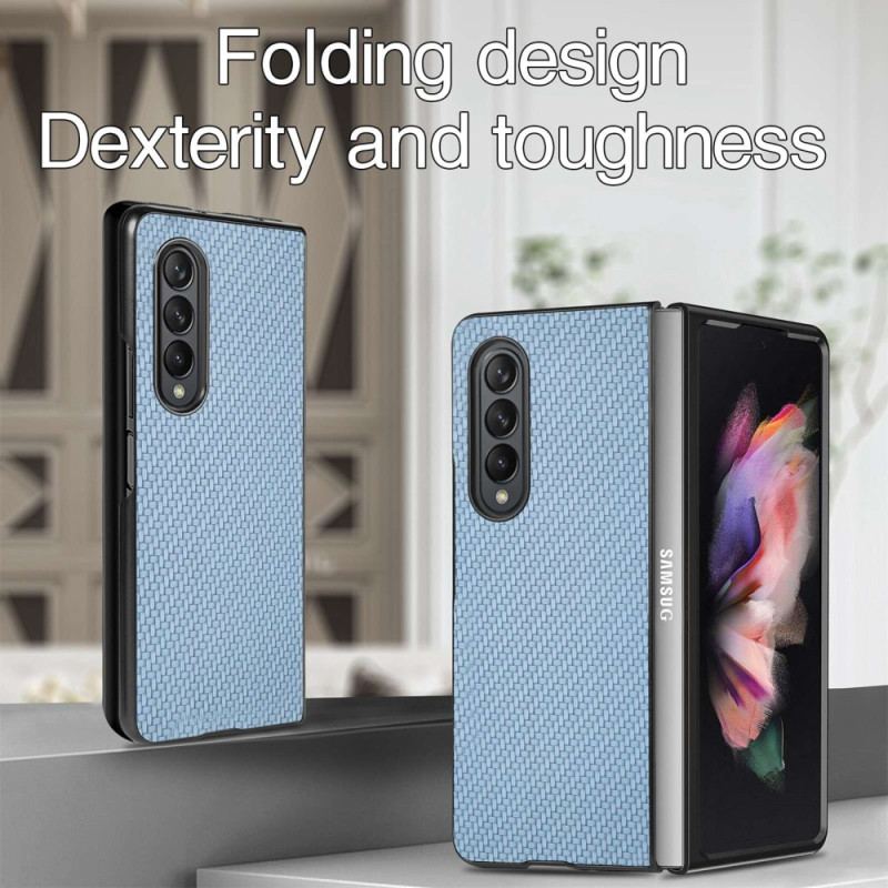 Coque Samsung Galaxy Z Fold 4 Fibre de Carbone Effet Tissé