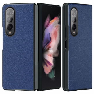 Coque Samsung Galaxy Z Fold 4 Simili Cuir Enduit Litchi