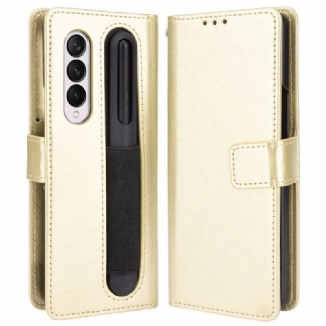 Housse Samsung Galaxy Z Fold 4 Retro Business à Lanière
