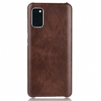 Coque Samsung Galaxy A41 Effet Cuir Litchi Performance