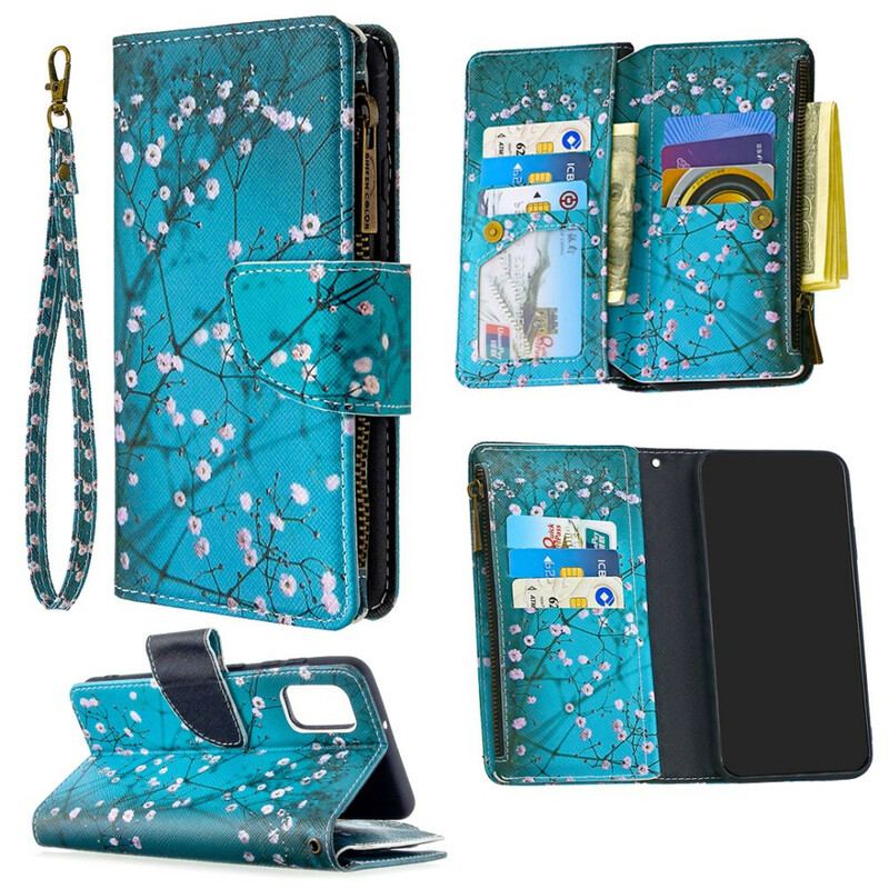Housse Samsung Galaxy A41 Poche Zippée Arbre