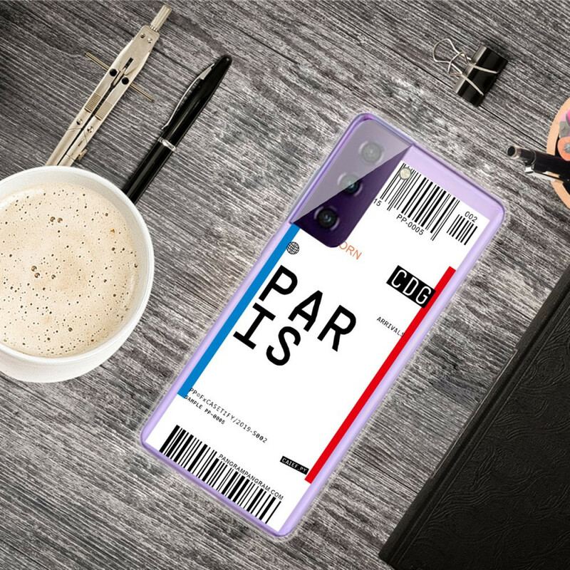 Coque Samsung Galaxy S21 5G Boarding Pass to Paris