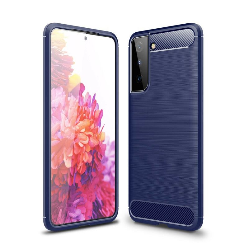 Coque Samsung Galaxy S21 5G Fibre Carbone Brossée