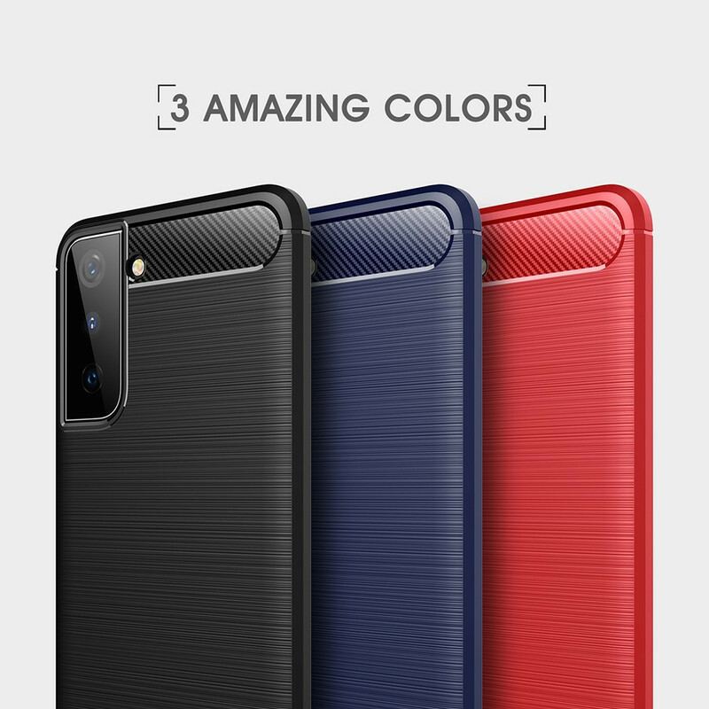 Coque Samsung Galaxy S21 5G Fibre Carbone Brossée