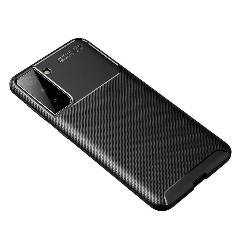 Coque Samsung Galaxy S21 5G Flexible Texture Fibre Carbone