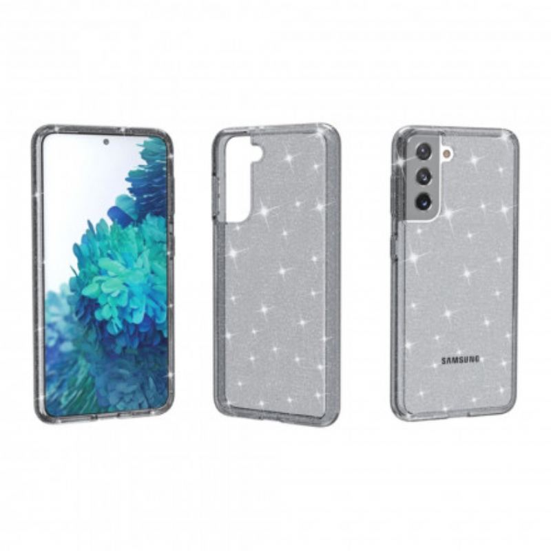 Coque Samsung Galaxy S21 5G Transparente Paillettes