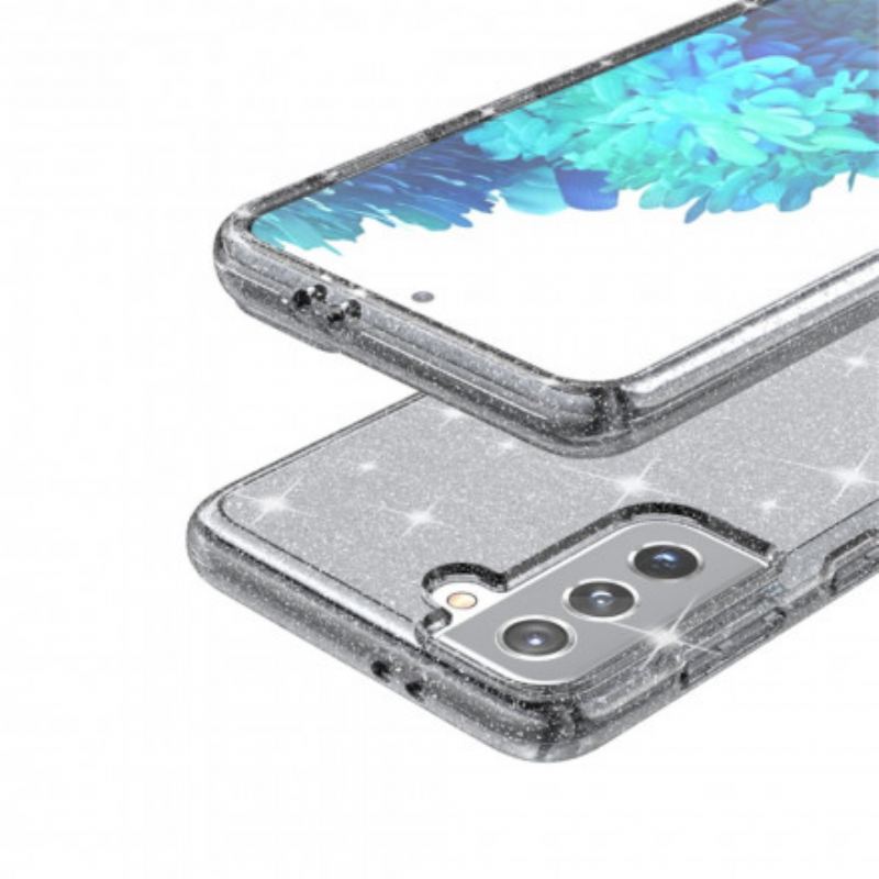 Coque Samsung Galaxy S21 5G Transparente Paillettes