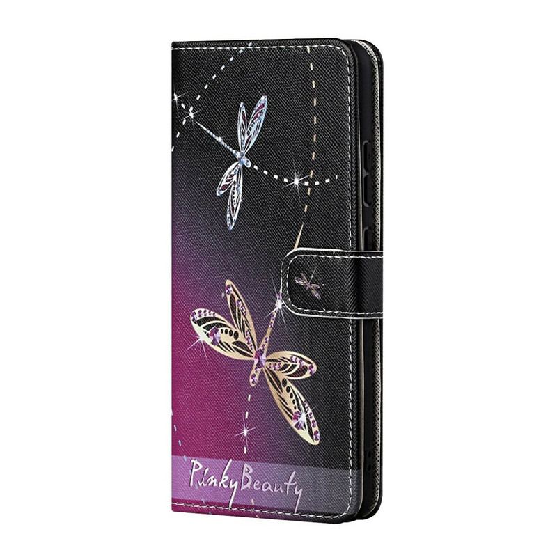 Housse Samsung Galaxy S21 5G Libellules à Lanière
