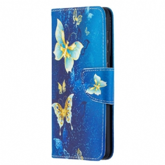 Housse Samsung Galaxy S221 5G Papillons Rois