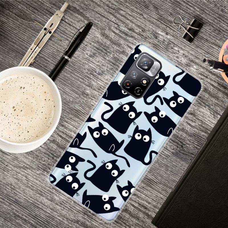 Coque Poco M4 Pro 5G Chats Noirs