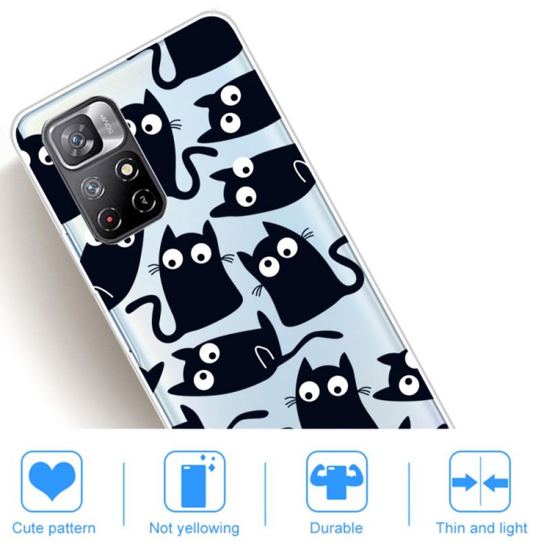 Coque Poco M4 Pro 5G Chats Noirs
