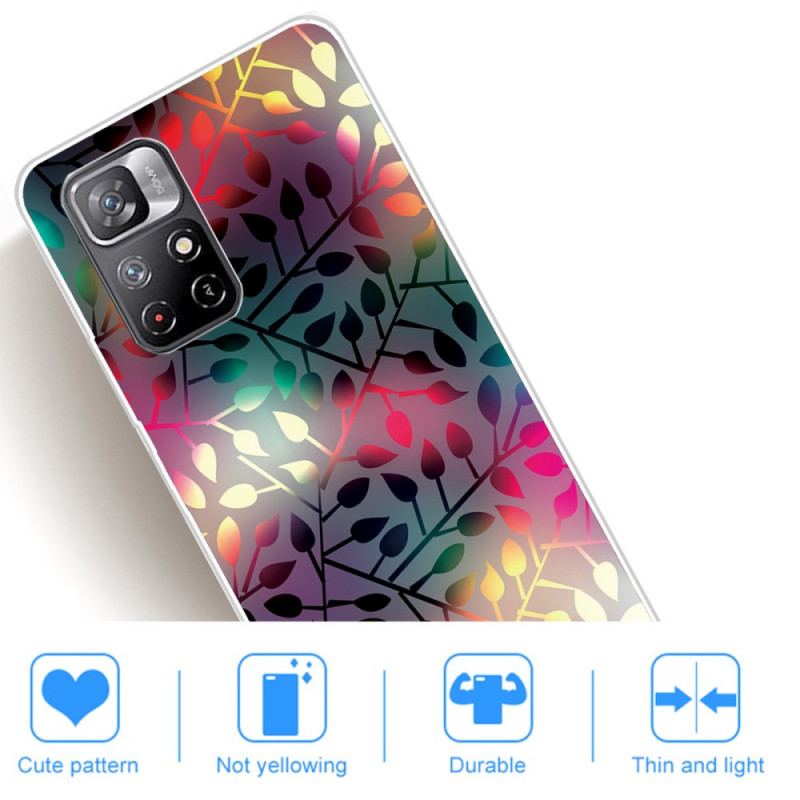 Coque Poco M4 Pro 5G Feuilles