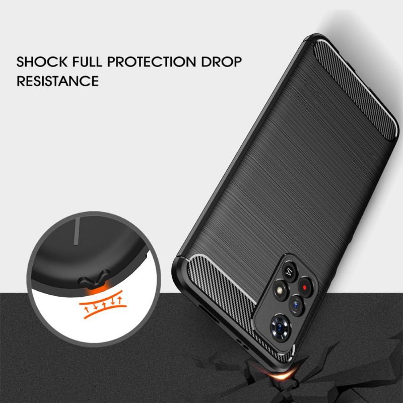 Coque Poco M4 Pro 5G Fibre Carbone Brossée