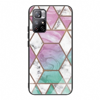 Coque Poco M4 Pro 5G Verre Trempé Marbre Géométrique