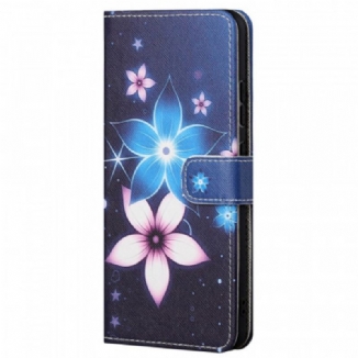 Housse Poco M4 Pro 5G Fleurs Lunaires à Lanière
