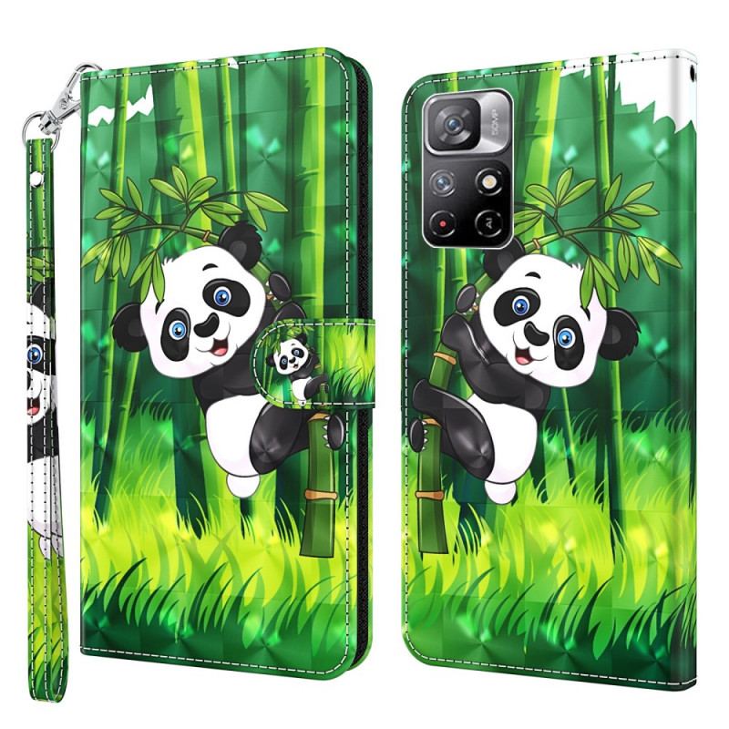 Housse Poco M4 Pro 5G Panda et Bambou