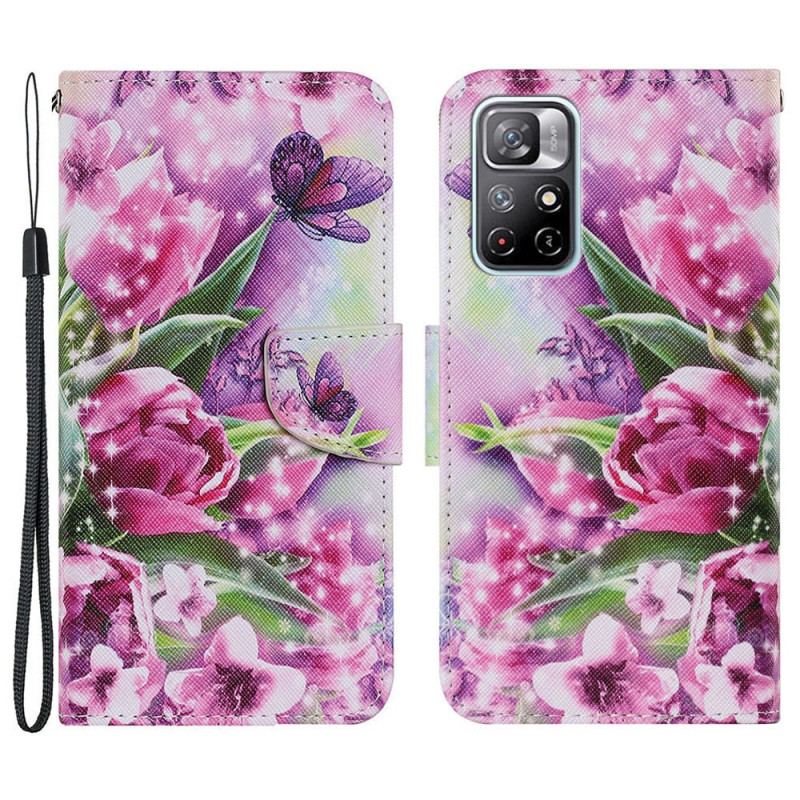 Housse Poco M4 Pro 5G Papillon et Lotus