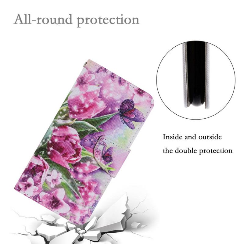 Housse Poco M4 Pro 5G Papillon et Lotus