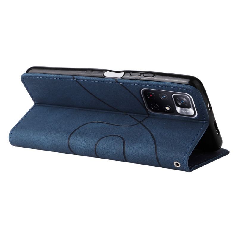 Housse Poco M4 Pro 5G Simili Cuir Bicolore Signature