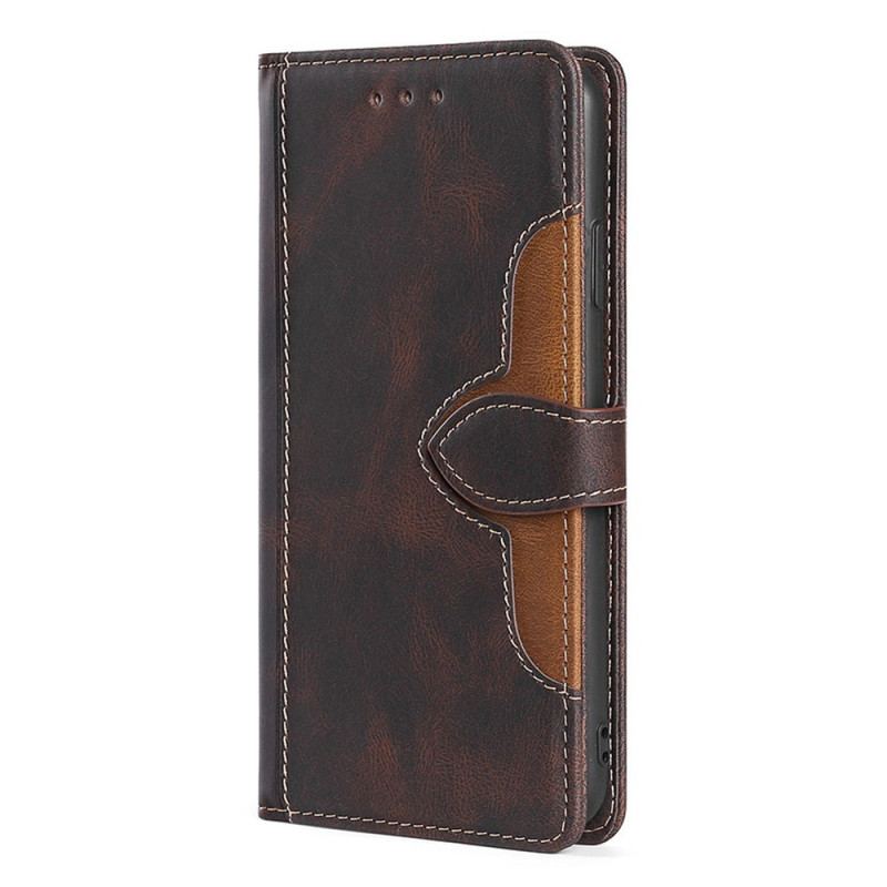 Housse Poco M4 Pro 5G Simili Cuir Bicolore Stylish