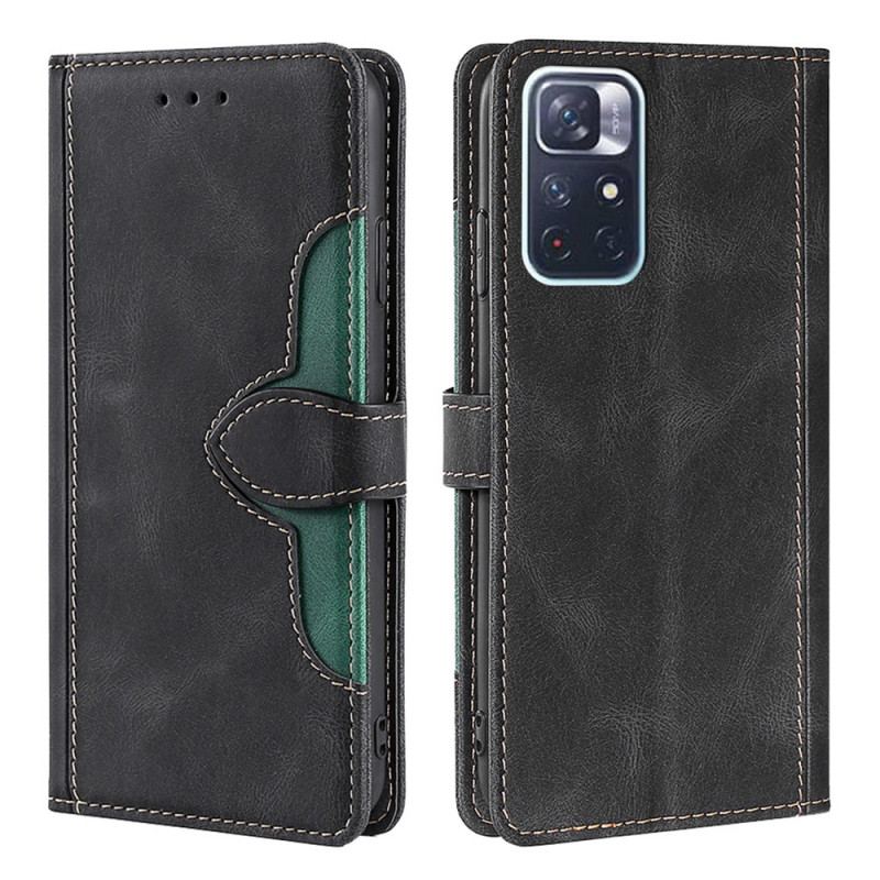 Housse Poco M4 Pro 5G Simili Cuir Bicolore Stylish