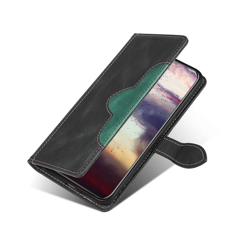 Housse Poco M4 Pro 5G Simili Cuir Bicolore Stylish