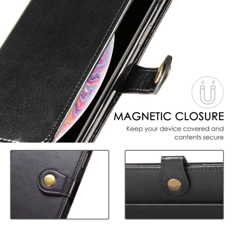 Housse Poco M4 Pro 5G Simili Cuir et Fermoir Vintage