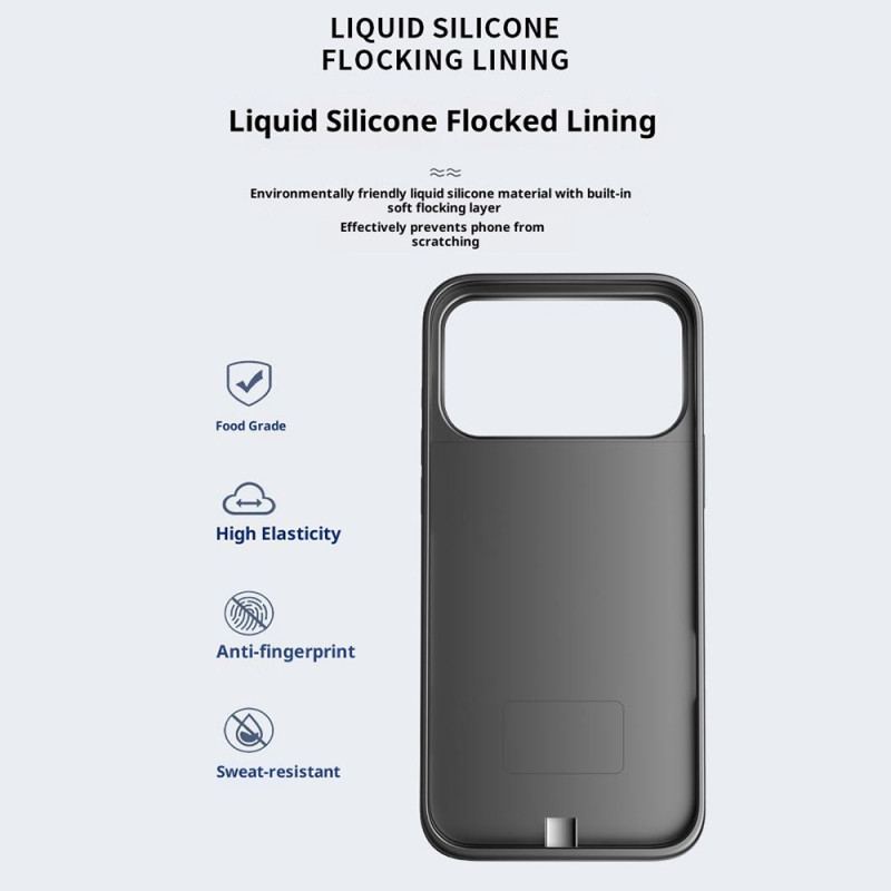 Coque Batterie Externe pour iPhone 17 Pro 5000mAh avec Support Intégré