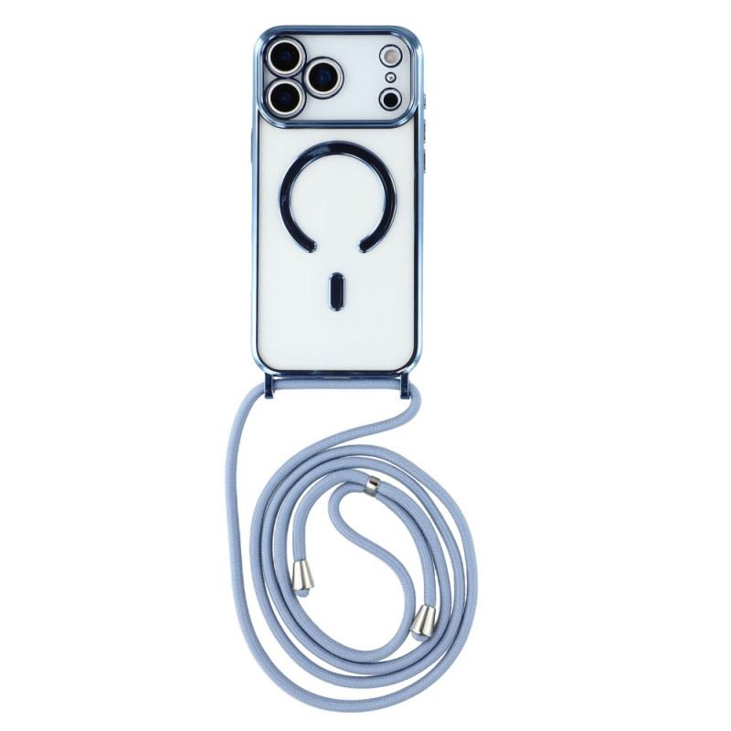 Coque à Cordon iPhone 17 Pro Compatible MagSafe Transparente