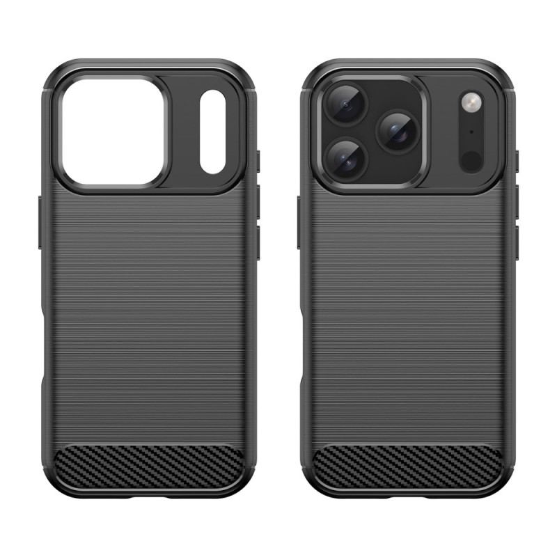 Coque iPhone 17 Pro Fibre Carbone Brossée