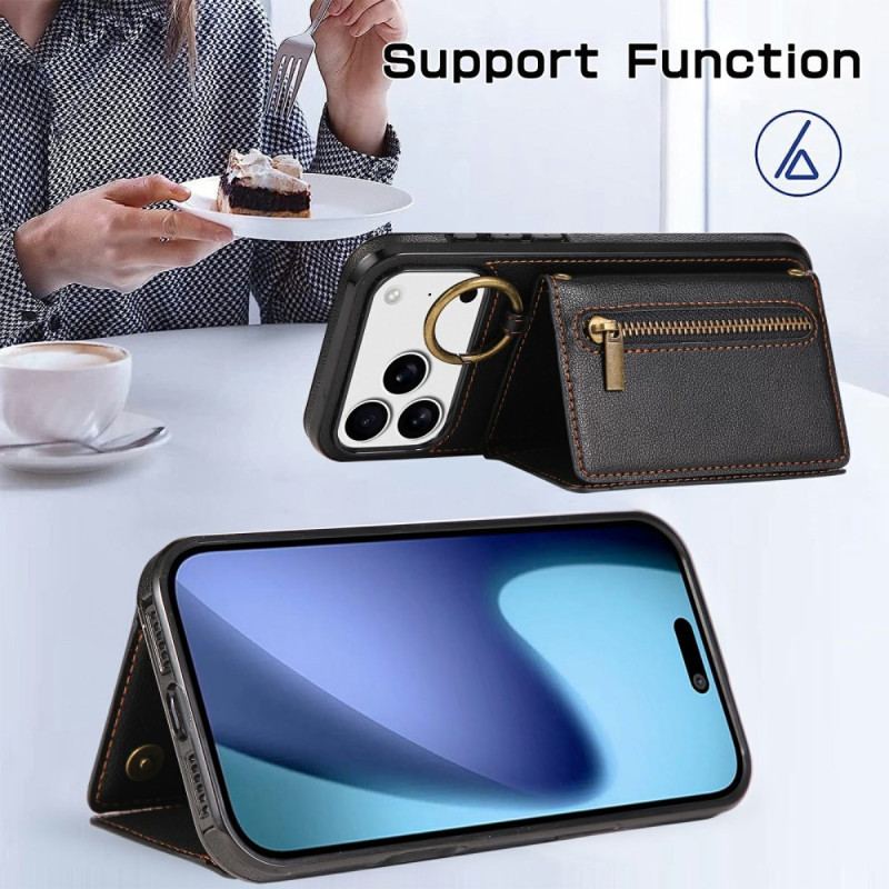 Coque iPhone 17 Pro Portefeuille avec Bandoulière