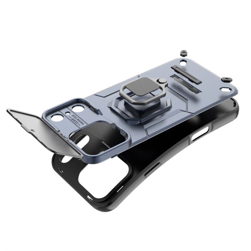 Coque iPhone 17 Pro Ring Résistante avec Protection d'Objectif