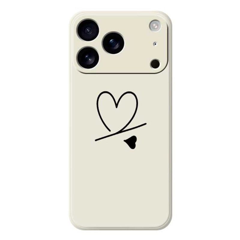 Coque iPhone 17 Pro Silicone Liquide Coeur