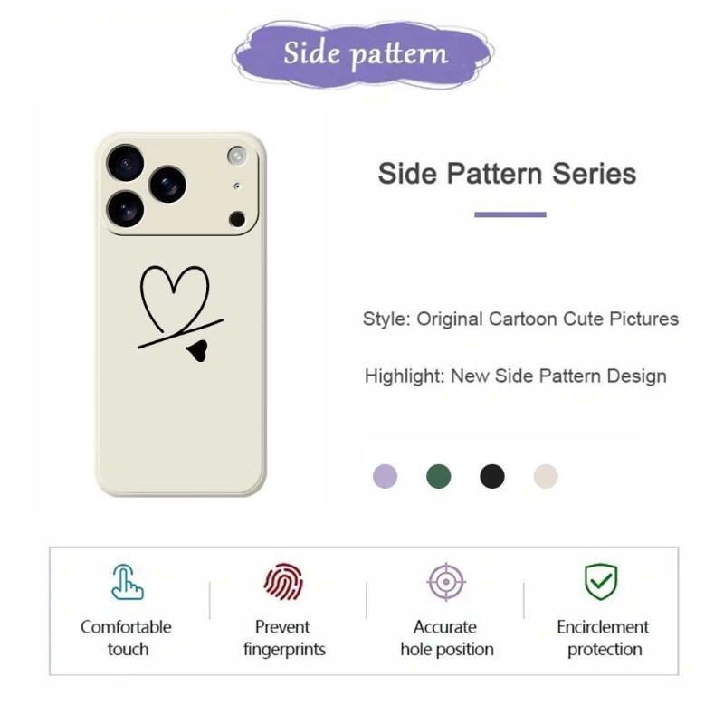 Coque iPhone 17 Pro Silicone Liquide Coeur