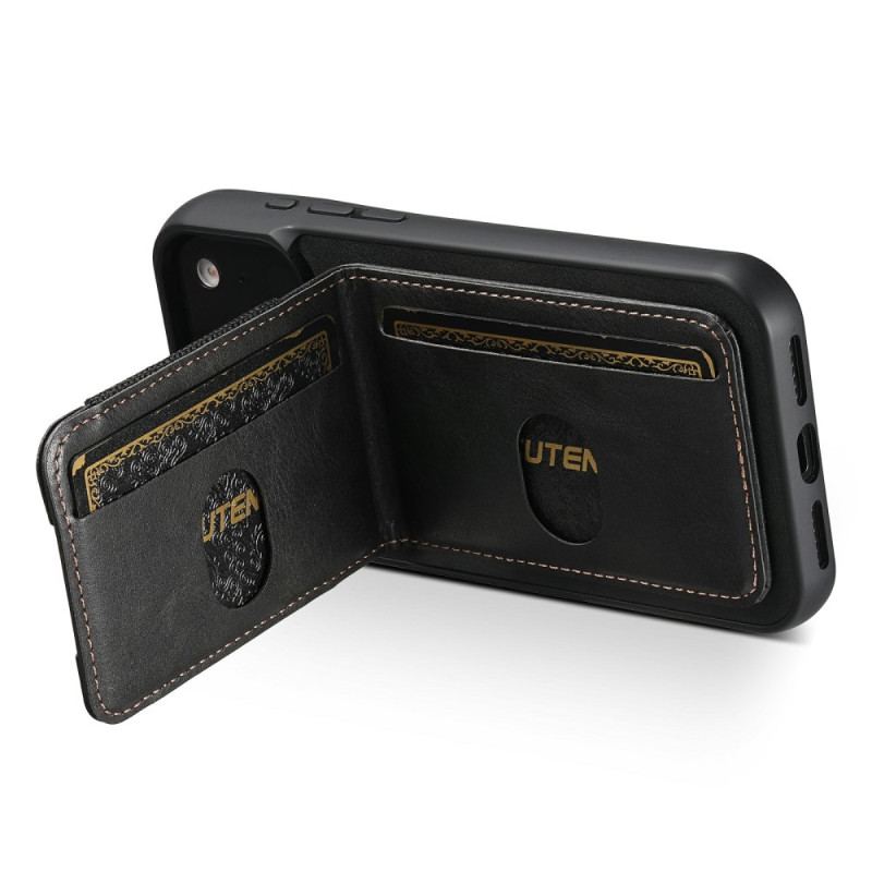 Coque Phone 17 Pro Style Cuir Ciré Porte-Cartes