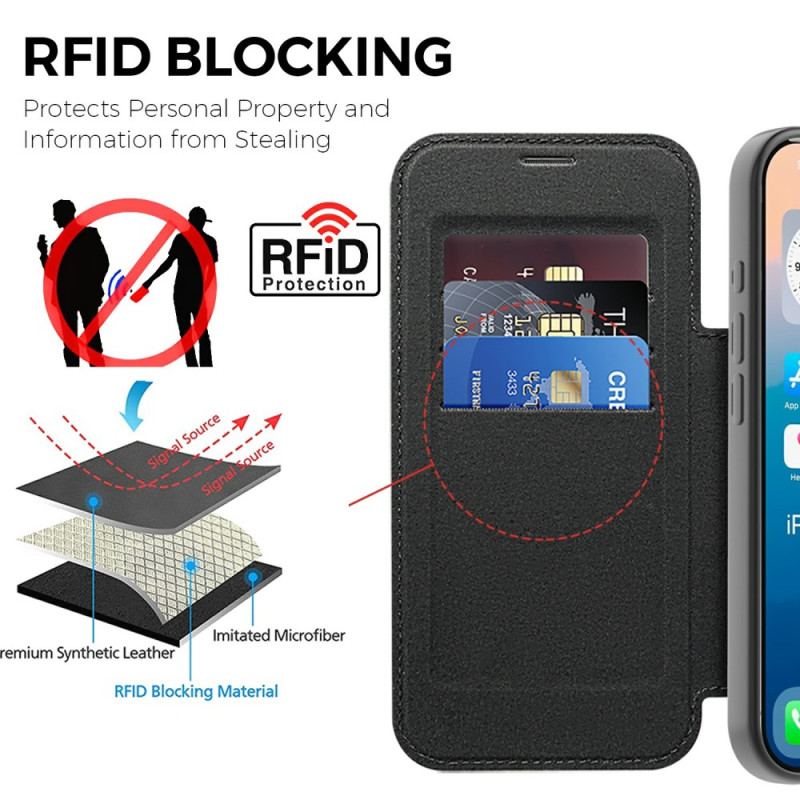 Flip Cover iPhone 17 Pro Compatible MagSafe Matelassée