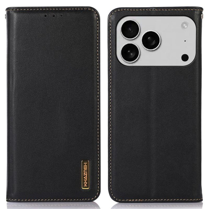Flip Cover iPhone 17 Pro Cuir Premium KHAZNEH