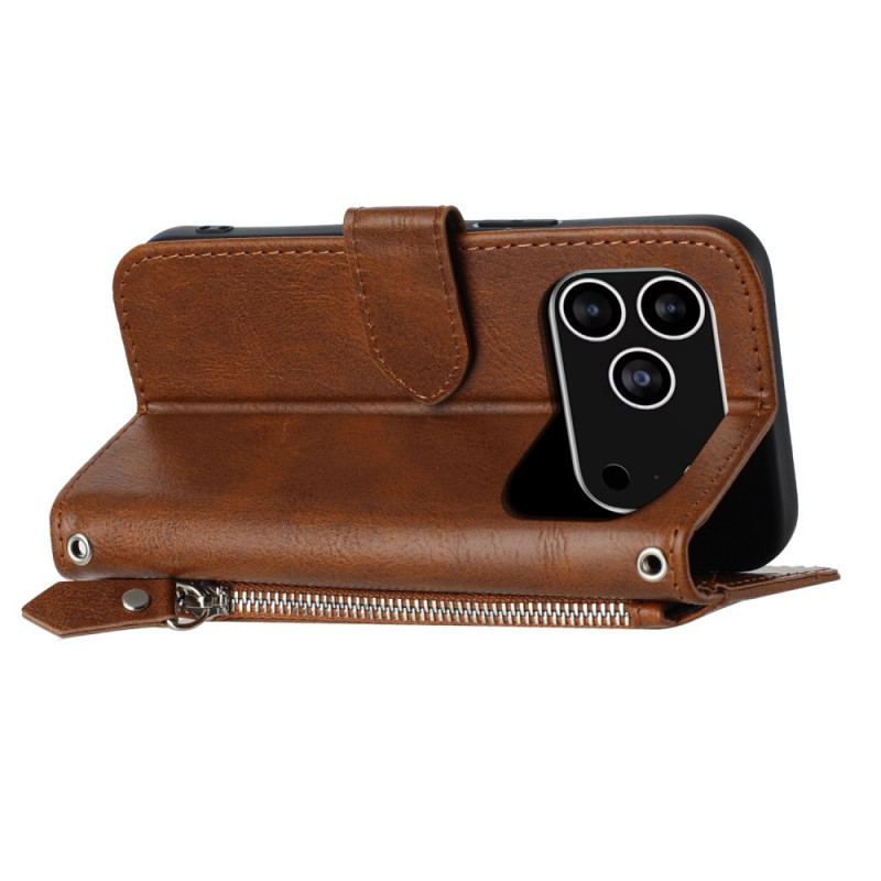 Housse iPhone 17 Pro Design Rétro à Lanière