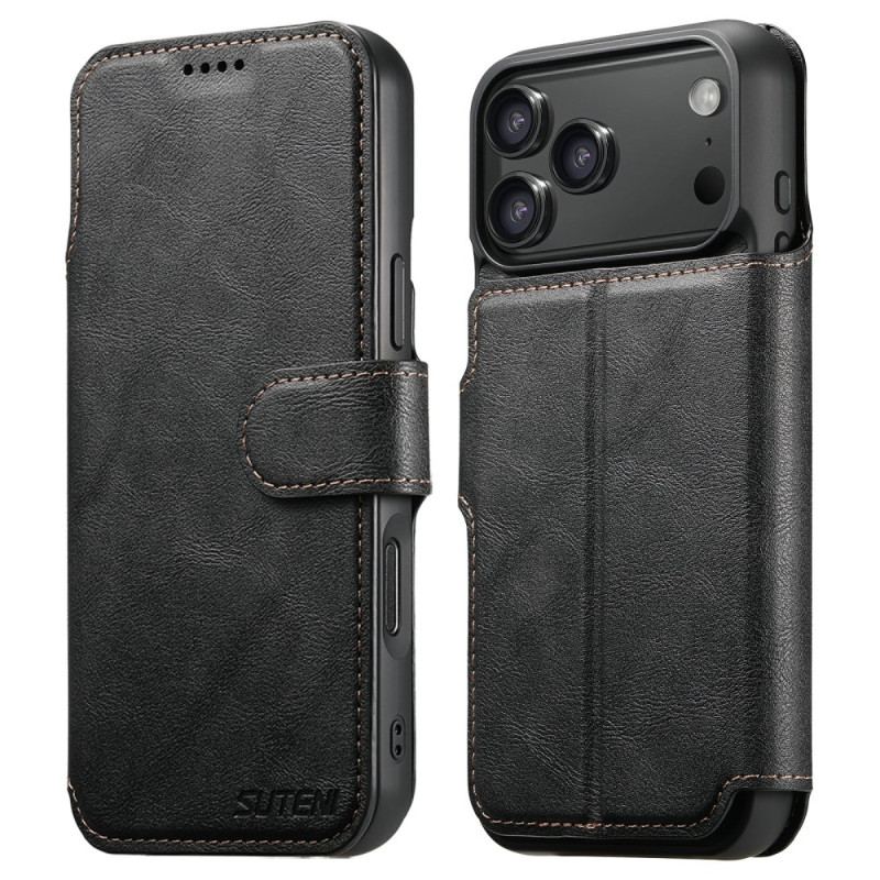 Housse iPhone 17 Pro Magnétique avec Coque Détachable Rétro