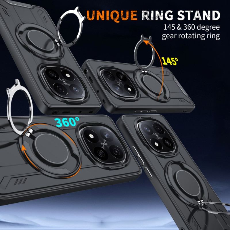 Coque Xiaomi Redmi Note 14 Pro 4G Compatible MagSafe avec Support Rotatif