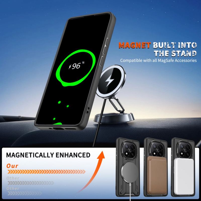 Coque Xiaomi Redmi Note 14 Pro 4G Compatible MagSafe avec Support Rotatif