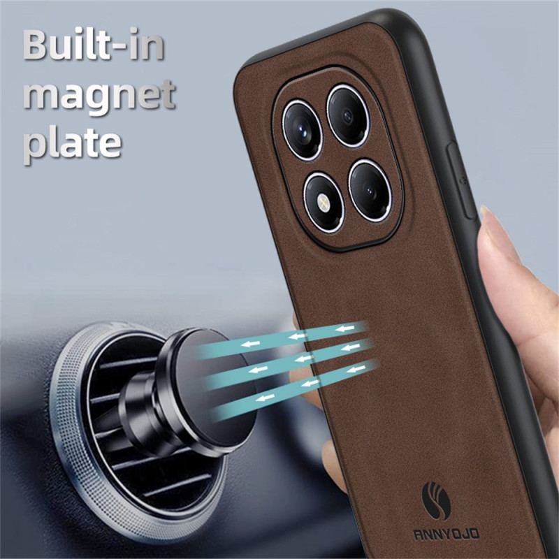 Coque Xiaomi Redmi Note 14 Pro 4G Effet Cuir ANNYOJO