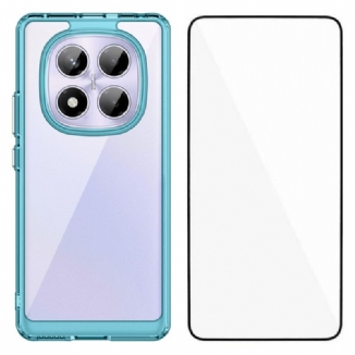 Coque Xiaomi Redmi Note 14 Pro 4G Hybride avec Protecteur Écran en Verre Trempé